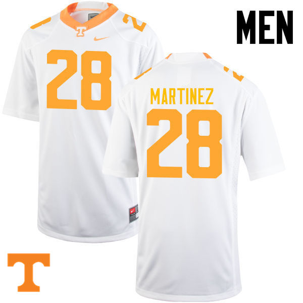 Men #28 Will Martinez Tennessee Volunteers College Football Jerseys-White